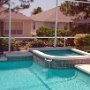 The beautiful pool features plenty of room for fun and also comes with a jacuuzi for when fun gets too tiring.