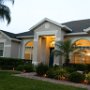 The outside lighting gives a warm welcome home after a day out in Florida