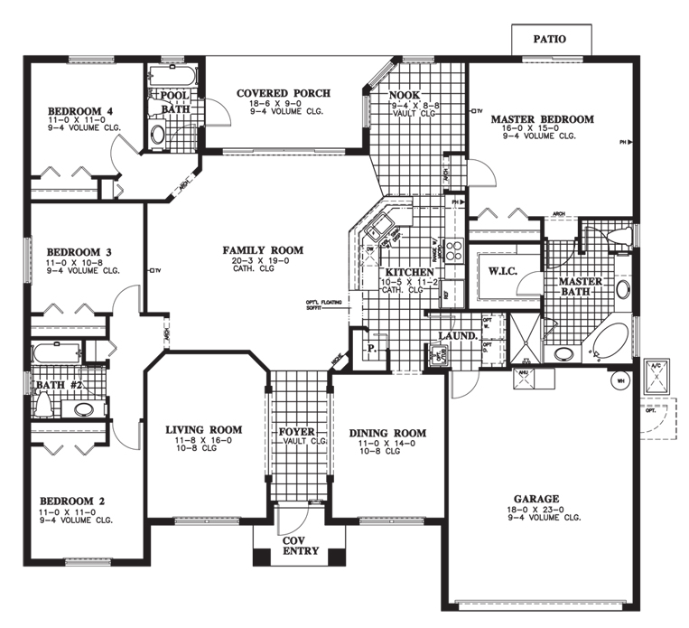 Florida 429 Vacation Villa Floor Plan